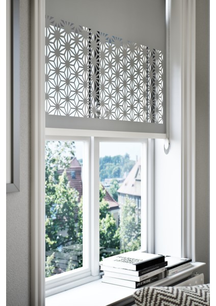 Perdebiz Lazer Kesim Mat Stor Perde Gri EB-181005 fiyatları