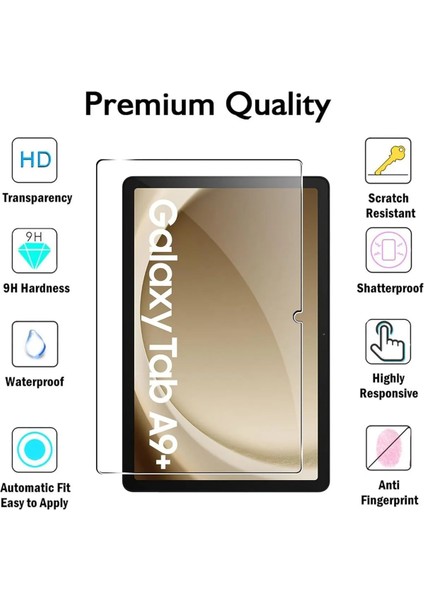 Samsung Galaxy Tab A9+ Plus SM-X210 X215 X217 Uyumlu Ekran Koruyucu Kırılmaz Cam fiyatları