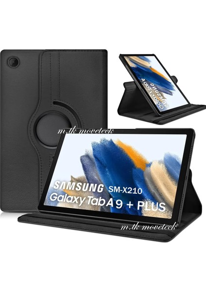 Samsung Tab A9+ Plus SM-X210 X215 X217 Uyumlu 360 Dönebilen Standlı Kılıf