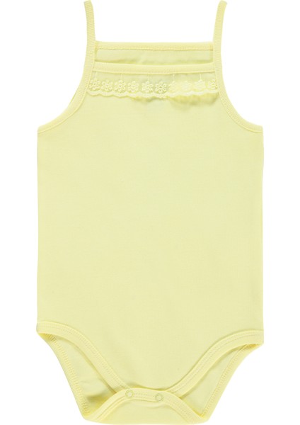 Civil Baby Kız Bebek Çıtçıtlı Badi 12-24 Ay Sarı