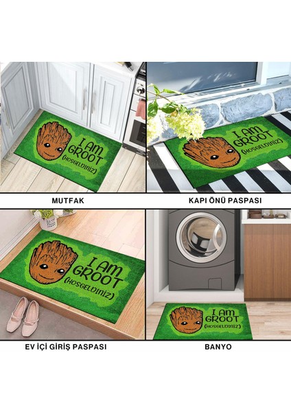 Kedi Köpek Komik Tasarımlı Dekoratif Kapı Önü Paspas, Dış Mekan/ev Içi/banyo/mutfak/yatak Odası/giriş Paspasları