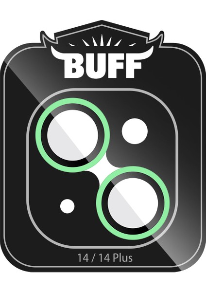 Buff iPhone 14 / 14 Plus Neon Metal Lens Koruyucu Green