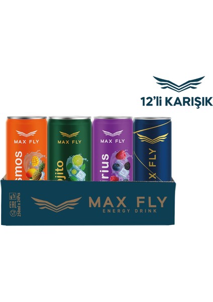 Enerji Içeceği 250 ml Karma Paket 12'li