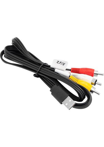 3 Rca + USB Çevirici 1.2 Metre Kablo USB To 3 Rca (Seconder HY7024) (81)