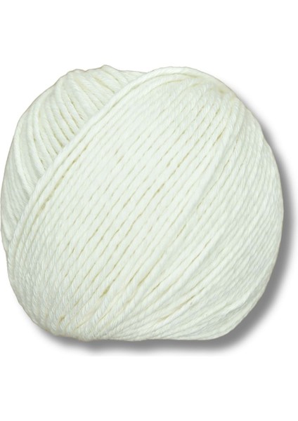 Organik Pamuk Amigurumi Punch 50 gr El Örgü Ipi Beyaz