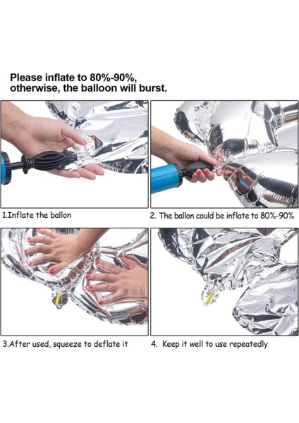 Folyo Balon Rakam Helyum 76 cm Balon Gökkuşağı