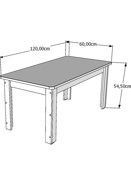 3g Tasarım Anaokulu Dikdörtgen Masa