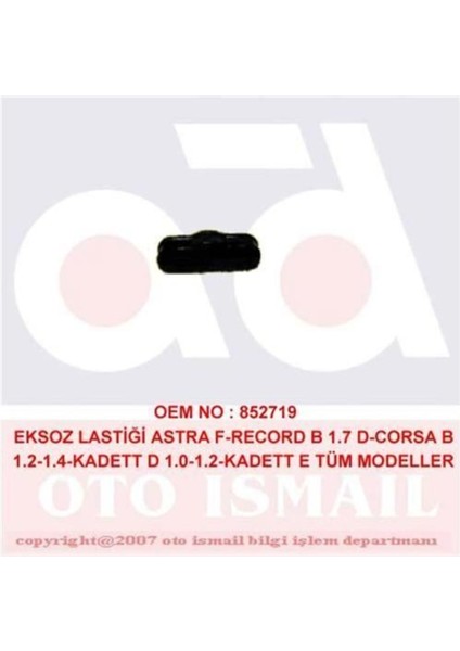 596 596 Egzoz Lastiği Astra F Corsa B Combo B Tigra A Kadett E Uyumlu