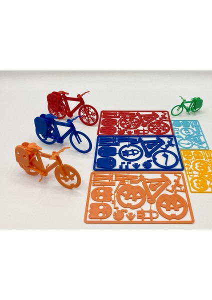 3’lü Bisiklet Maket Kit Kartı Seti