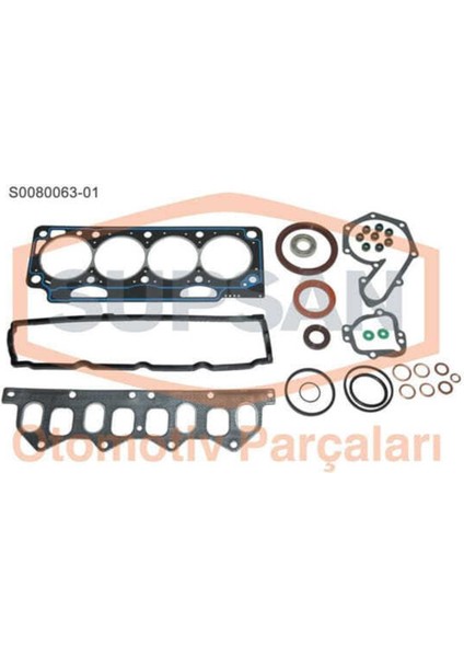 S0080063-01 S0080063-1 Motor Takım Conta R19 Megane I Laguna I Scenic 1.8 8V F3P 2.0 8V F3R Keçelı Silind