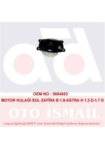 858 Doğru Kauçuk 858 Motor Takozu Sol Astra H Zafira B 1.8 1.6