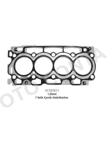 41707011 41707011 Silindir Kapak Contası Çelık Mls 1.65MM 7 Delık Partner Berlingo 1.6 Hdı 16V DV6A Uyumlu