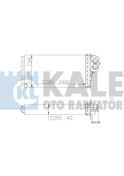 2081822AL 2081822AL Kalorifer Radyatörü 206 98- 206 - Te3 09- / Xsara 99- 247X134