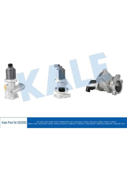 352550 Kale Oto Radyatör 352550 Egr Valfi Fiat Doblo / Idea / Panda / Punto / Grande Punto / 500 - Lancia M