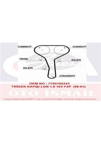 5507XS Trıger Eksantrık Kayısı Clıo Sport 2.0 16V Megane I Laguna I 1.6 1.8 2.0 128X270