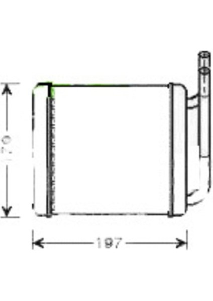 KHY005042 KHY005042 Kalorifer Radyatörü Brazing H100 Min. 163X165X42