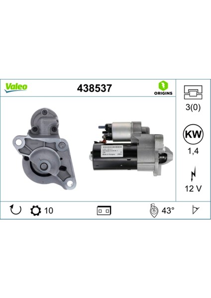 438537 438537 Marş Motoru Volvo 3.0 Ti Geartronic