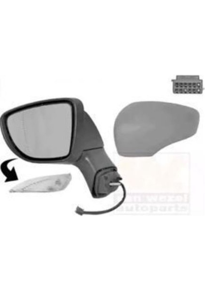 M0022314 M0022314 Dış Dikiz Aynası Elekt Katl Isıtmalı Astarlı Sinyalli Sol Captur 2013-