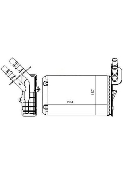 81900 81900 Kalorifer Radyatörü Clıo Iı 98- 234X157X42