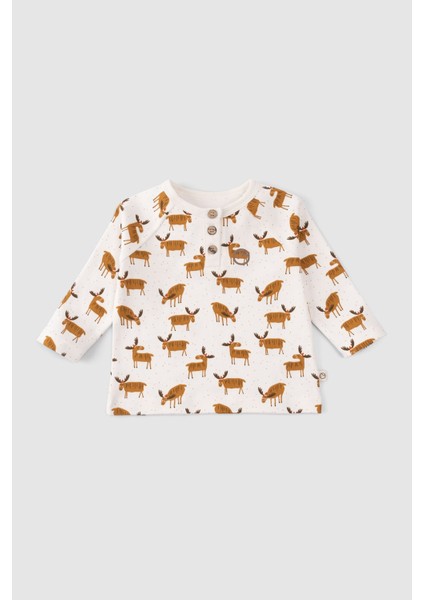 Little Gusto Organik Pamuk Bebek Pijama Takımı Deer