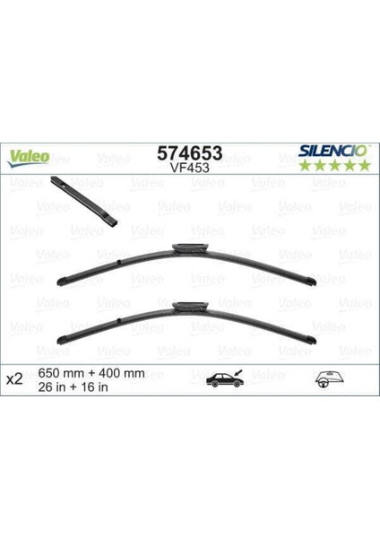 574653 574653 Cam Silgi Süpürgesi Laguna Iıı Uyumlu 07- x Trem Flat Blade 650 - 400MM
