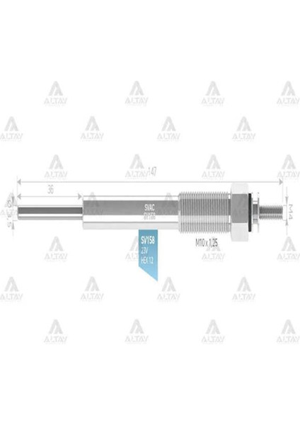 SV158 SV158 Isıtma Kızdırma Bujisi Isuzu Nova 4hk1 Y784M