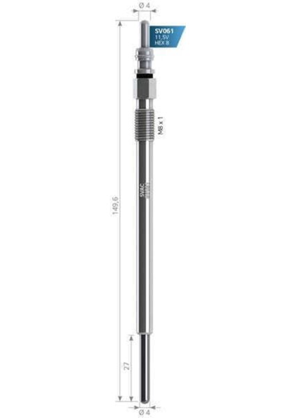 SV061 SV061 Isıtma Kızdırma Bujisi Colt 1.5 Dıd Smart MN960270