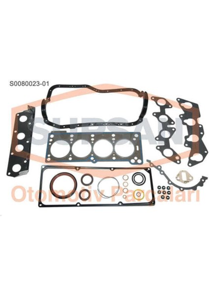 S0080023-01 S0080023-1 Motor Takım Conta R19 Clıo Iı Kangoo 1.4 8V E7J Keçelı Silindir Kapaklı