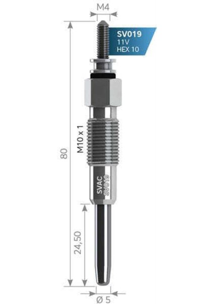 SV019 SV019 Isıtma Kızdırma Bujisi Jumper Ducato Daılıy Boxer Master GX79