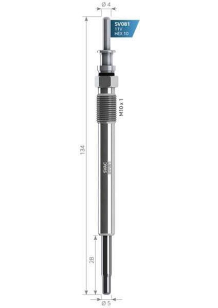 SV081 SV081 Isıtma Kızdırma Bujisi GX132 1214457