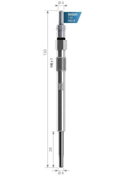 SV041 SV041 Isıtma Kızdırma Bujisi 1.3 Mjt GX4119