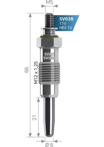 SV038 SV038 Isıtma Kızdırma Bujisi GX68