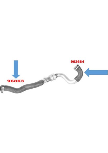 96863 96863 Turbo Hortumu Duster 1.5 Dcı Büyük