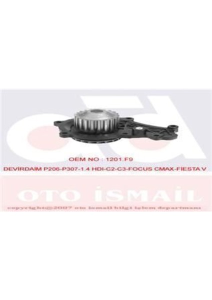 PA859 PA859 Devirdaim Su Pompası 107 206 207 307 / Xsara C1 C2 C3 / Fiesta Fusion 1.4 Hdı 1.4 Tdcı