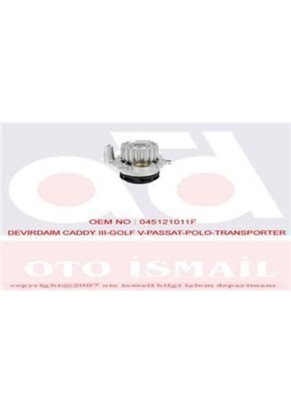 PA879 PA879 Devirdaim Su Pompası Golf V Polo Jetta Caddy Iıı Transporter T5 1.9 Tdı Bjb Axb Axc