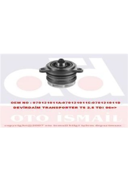 PA982 PA982 Devirdaim Su Pompası Touareg Transporter T5 2.5 Tdı Axd Axe