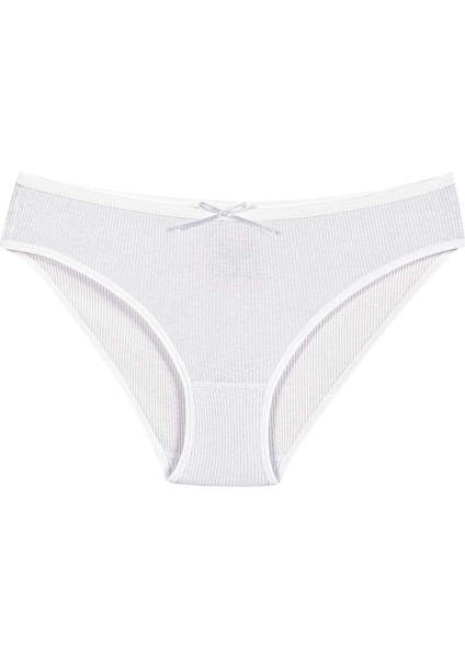 Yıldız 6'lı Bayan Likralı Çizgili Kaşkorse Bikini Külot Q3550