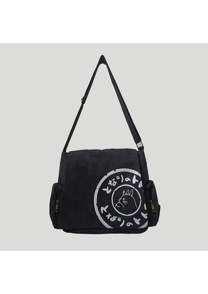 Toolwayes Komşum Totoro Omuz Çantası Totoro Sırt Çantası Messenger Çanta Kampüs Dayanıklı Basit Okul Çantası (Yurt Dışından)