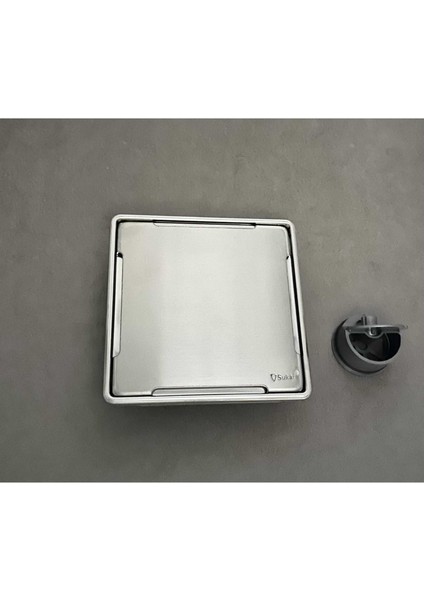 Sukar Line 9 Plain Paslanmaz Çelik Kasa Inox Duş Süzgeçi Ø50 Alttan Çıkış 15X15 cm 1153-1031599-01 modelleri