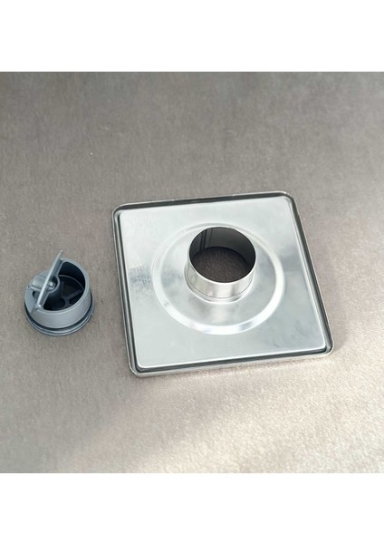 Sukar Line 9 Plain Paslanmaz Çelik Kasa Inox Duş Süzgeçi Ø50 Alttan Çıkış 15X15 cm 1153-1031599-01 fırsatları