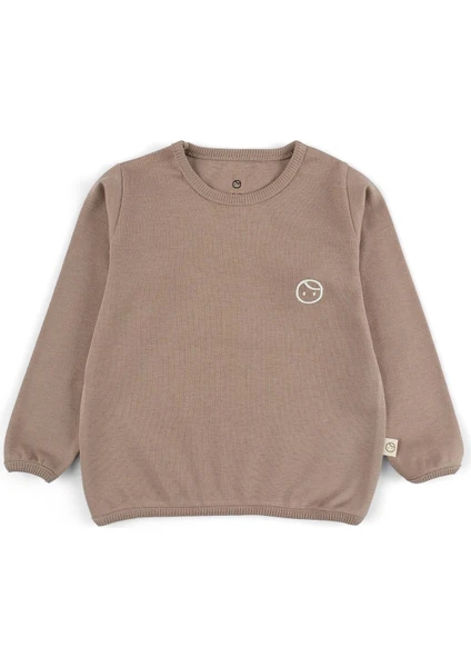 Little Gusto Organik Pamuk Sweatshirt Kahve