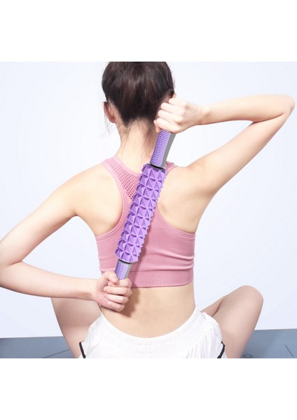 Kas Masaj Sopa Taşınabilir Yoga Degrade Dişli Rulo Sopa Abs Vücut Kas Rölyef Masaj Bar Relax Araçları (Yurt Dışından)
