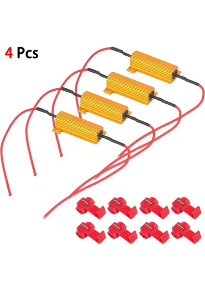 Sarı W 6ω LED Yük Direnci Dönüş Sinyali Işığı Yanıp Sönme Flaş Sabitleme Yük Dirençleri LED Ampüller Işık Hatası Serbest Kod Engelleyici Dekoderi (Yurt Dışından)