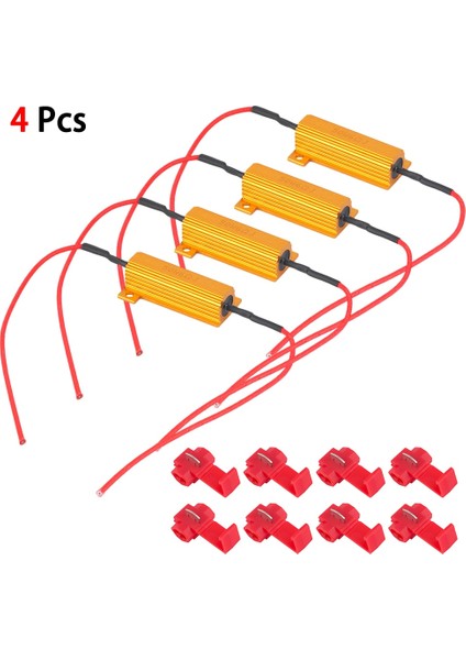 Sarı W 6ω LED Yük Direnci Dönüş Sinyali Işığı Yanıp Sönme Flaş Sabitleme Yük Dirençleri LED Ampüller Işık Hatası Serbest Kod Engelleyici Dekoderi (Yurt Dışından)