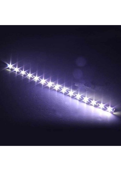 Beyaz M Esnek 15 LED Smd Su Geçirmez Str Parlak Işıklar 12V Arabalar Için Kamyonlar Tekne Motosiklet Araba Styling (Yurt Dışından)