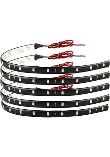 Beyaz M Esnek 15 LED Smd Su Geçirmez Str Parlak Işıklar 12V Arabalar Için Kamyonlar Tekne Motosiklet Araba Styling (Yurt Dışından)