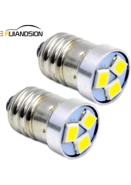 E10 Vida Stili P13.5S Pr2 .5s Pr2 E10 LED El Feneri Ampul Lambası 3V 6V 12V LED Ampul Değiştirme Smd Torch Ampul 3 Volt Vidalı Aydınlatma 6000K (Yurt Dışından)
