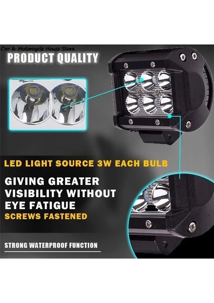 2020 Yeni 18W LED Çalışma Işığı 4WD Offroad Spot Sis Atv Suv Ute Jeep Için Sürüş Lambası (Yurt Dışından) fırsatları