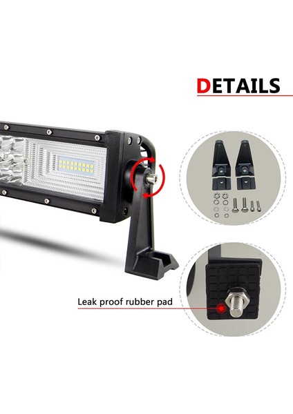 Sadece Bir Kablolama Kiti Stili Auxting LED Işık Çubuğu Çalışma Işığı 7d LED Çubuk 3 Sıralı 4x4 Kamyon Atv Araba Offroad Sürüş Düz Işık Çubuğu (Yurt Dışından) modelleri