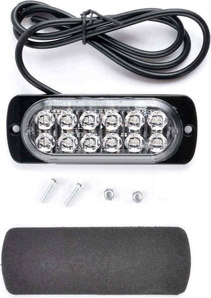 12V 6led Kırmızı Stil Dc 12V 36W Beyaz 12LED Araba Kamyon Güvenlik Uyarısı Acil Her Zaman Parlak Işık Lambası Araba Strobe Acil Durum Yanıp Sönen Uyarı Işığı (Yurt Dışından) fiyatları
